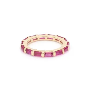 14K & 18K Gold East West Ruby Eternity Ring