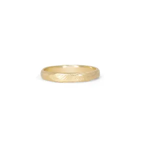 18K Carved Wedding Band 3mm