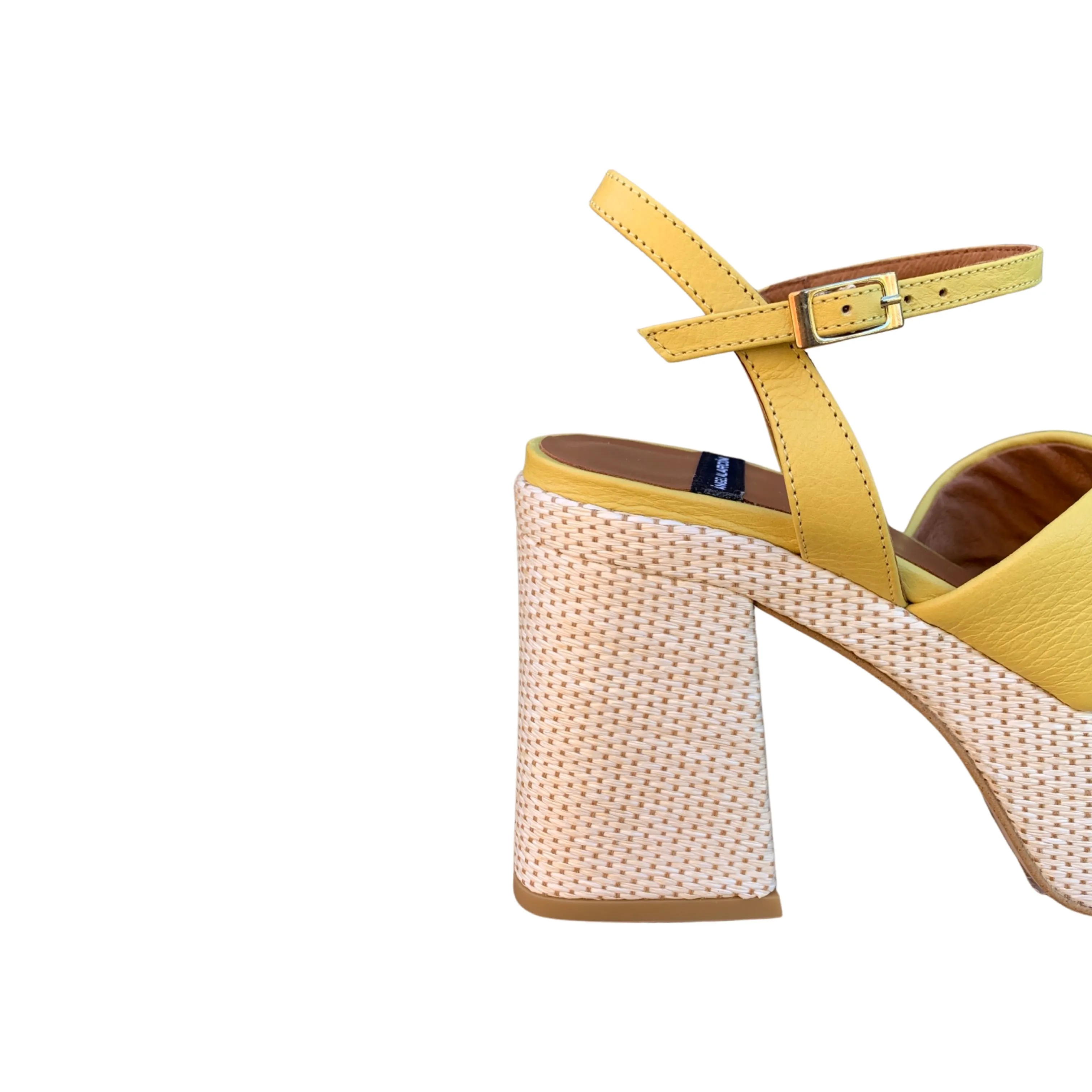 23092 Yellow Platform Sandal