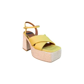 23092 Yellow Platform Sandal