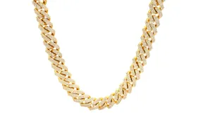 8mm Yellow Gold Diamond Cuban