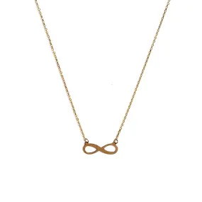 9 Carat Gold Infinity Necklace, Gold