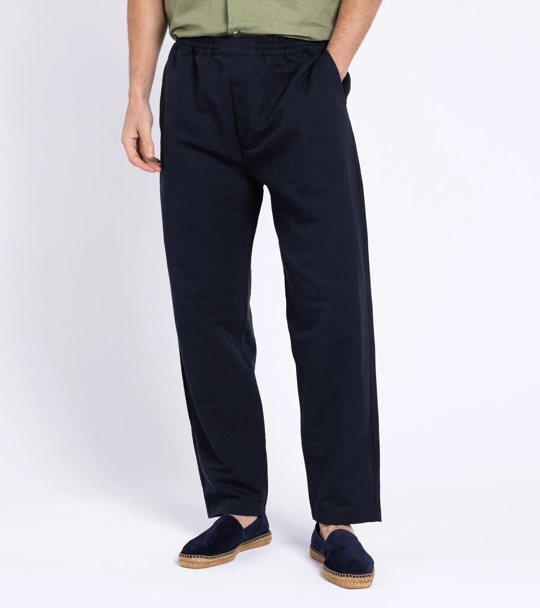 A Kind of Guise Cotton Linen Banasa Pants: Midnight Navy