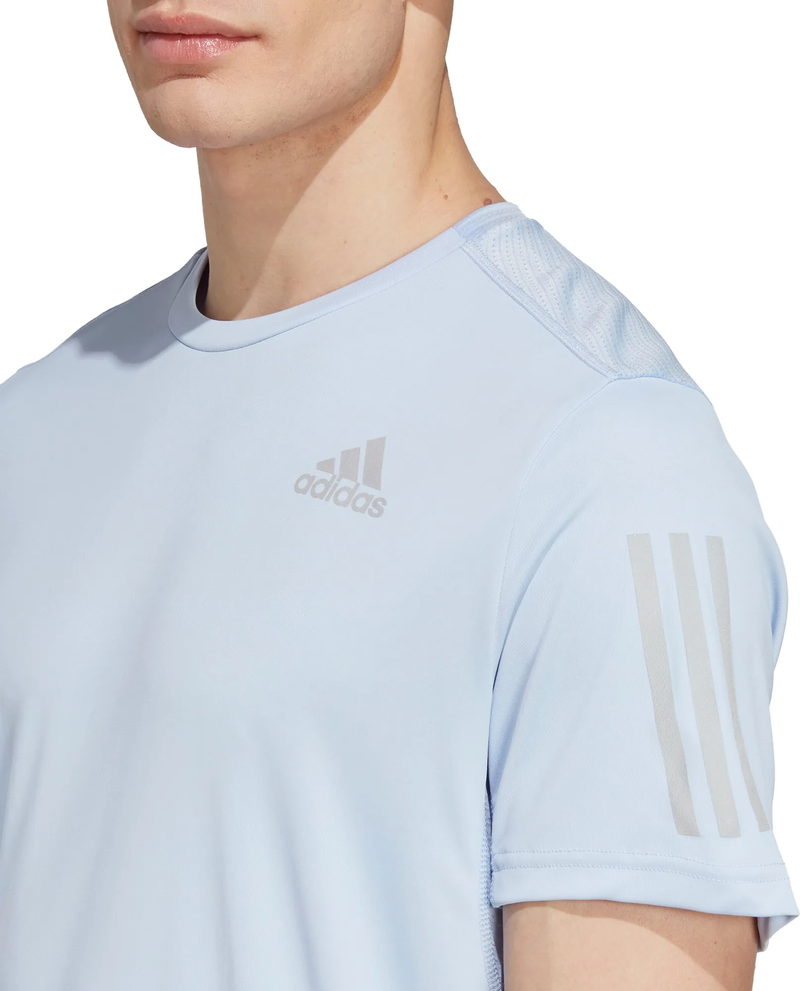 adidas Own The Run Short Sleeve Mens Running Top - Blue