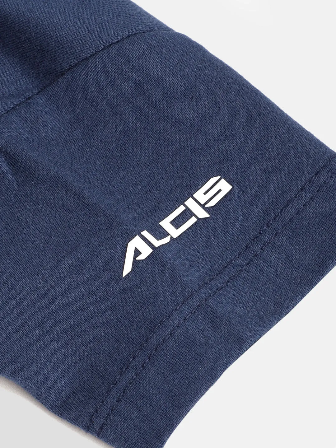 Alcis Girls Navy Blue & Black Printed Round Neck Slim Fit Outdoor T-shirt