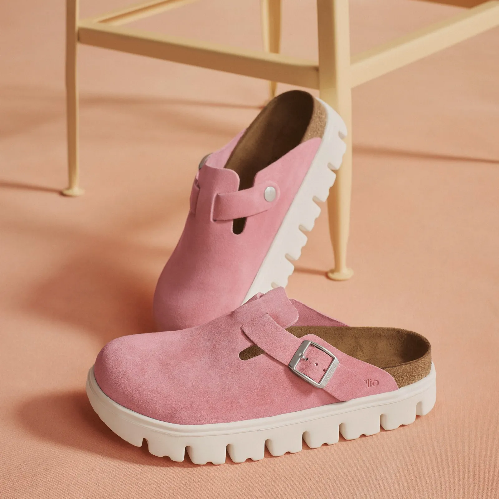 Birkenstock Boston Chunky Clog (Women) - Candy Pink Suede