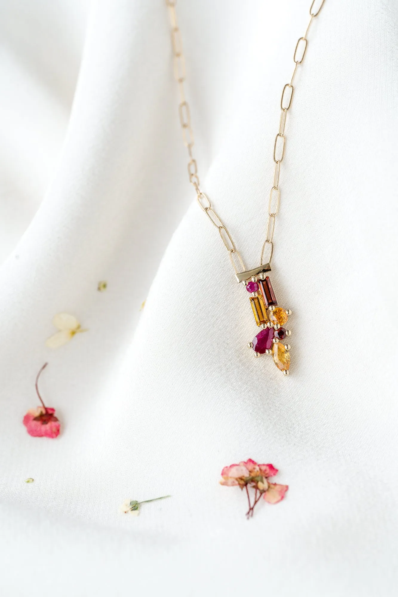 Blossom Pendant Necklace in Golden