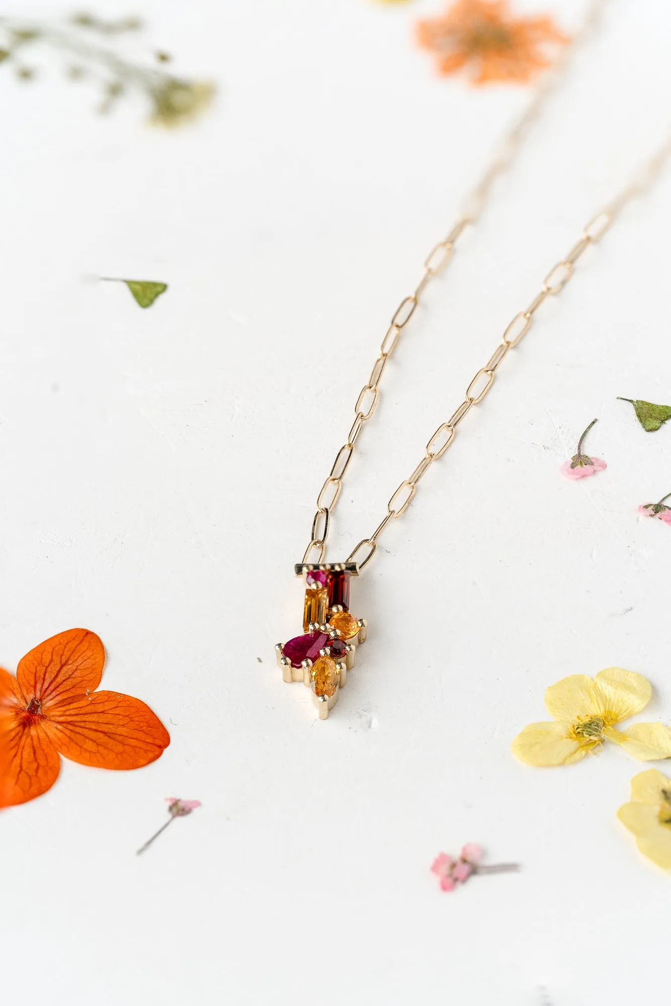 Blossom Pendant Necklace in Golden