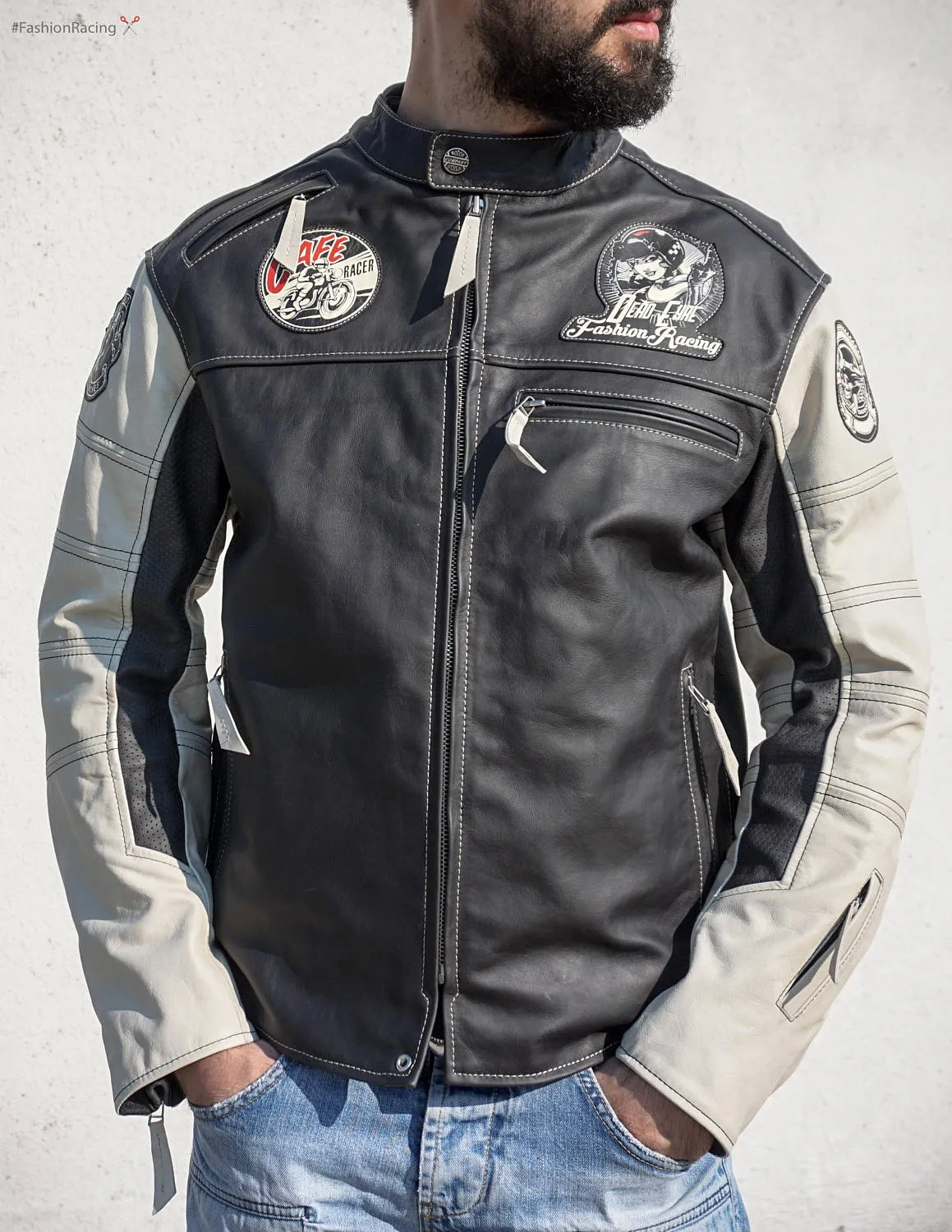 Cafe Racer Leather Lacket, Custom Motorcycle Jacket for Men, Bikers Leather Jacket