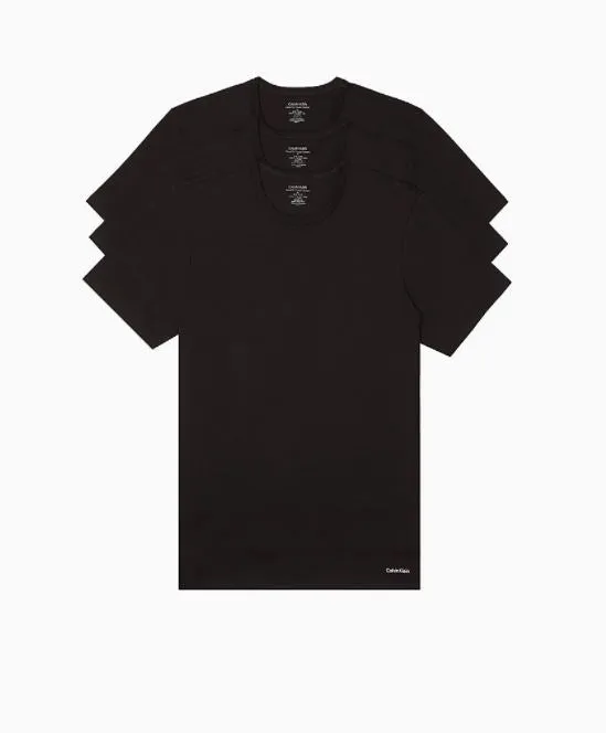 Calvin Klein 100% Cotton Classic Fit Crew Neck T-Shirt 3-PACK