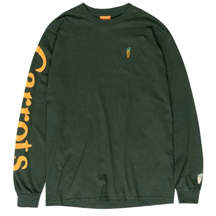 Carrots Wordmark Long Sleeve Shirt (Forest Green)