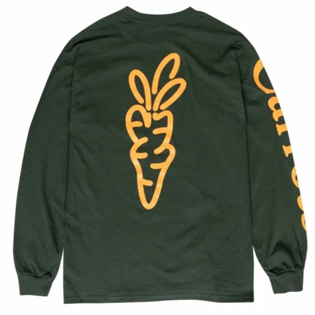 Carrots Wordmark Long Sleeve Shirt (Forest Green)