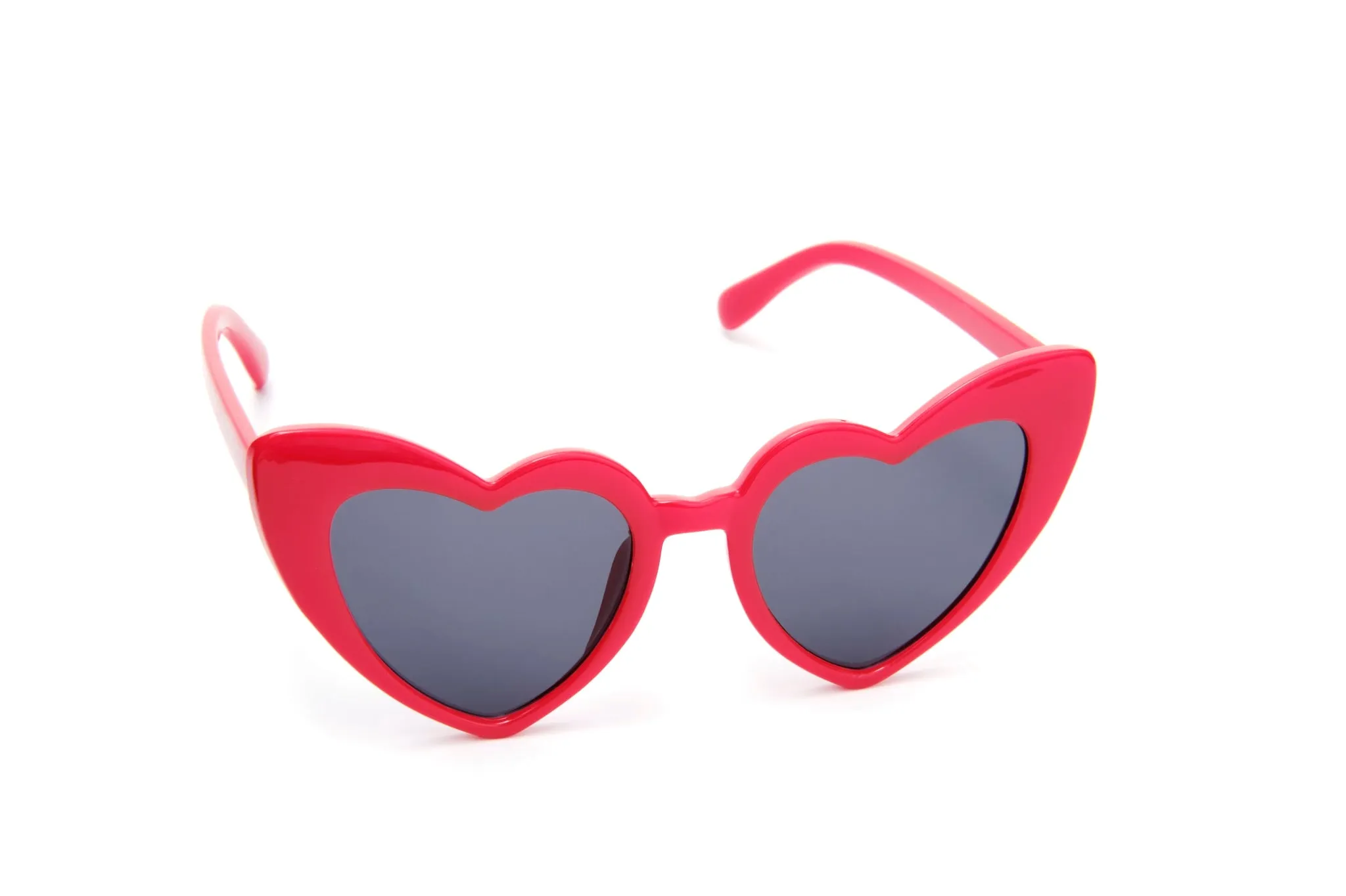 Cat Eye Heart Shades - Red