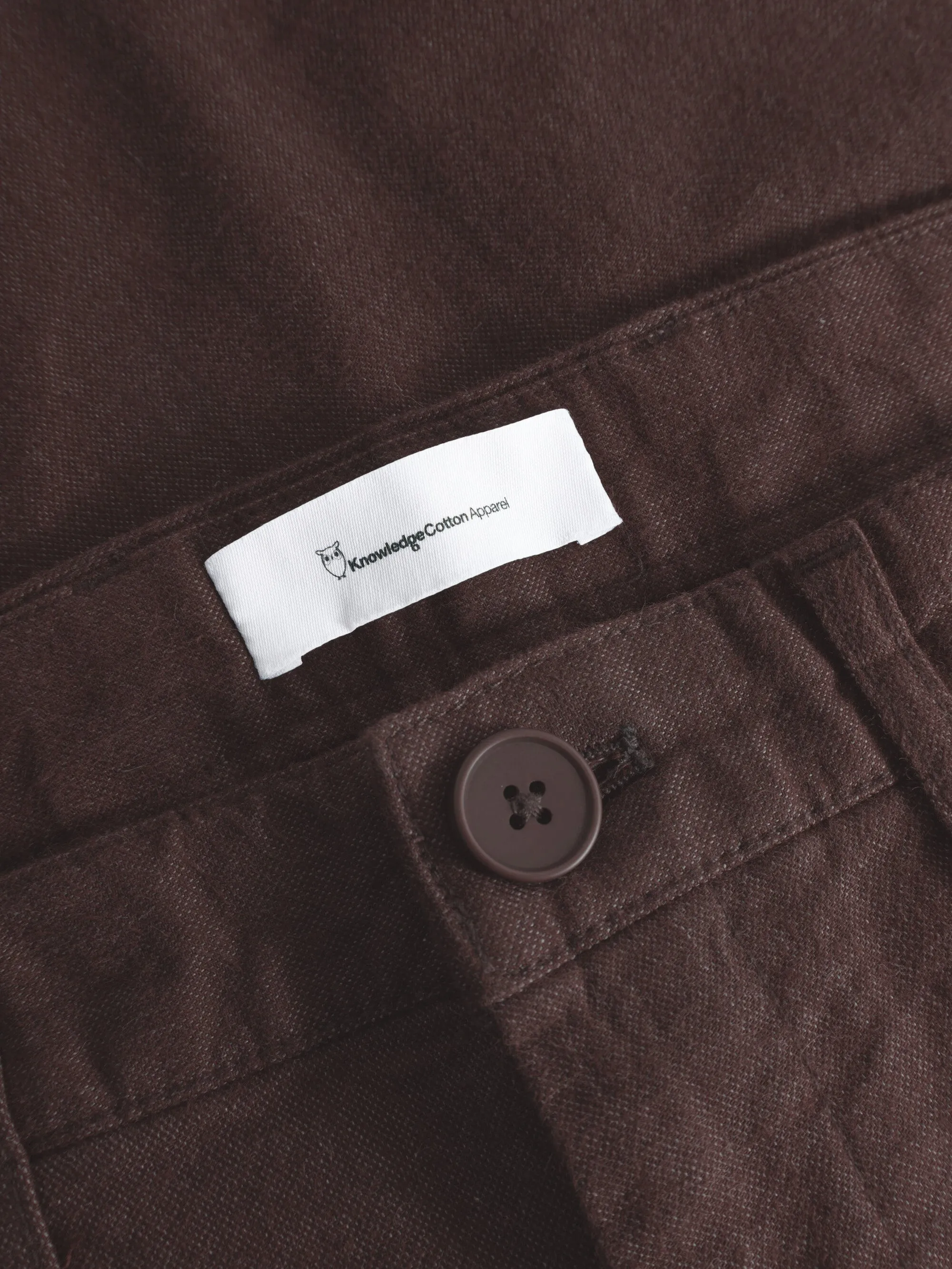 CHUCK regular flannel chino pants - Chocolate Plum