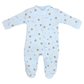 Cookies Printed Zipper Footie | Baby Boy