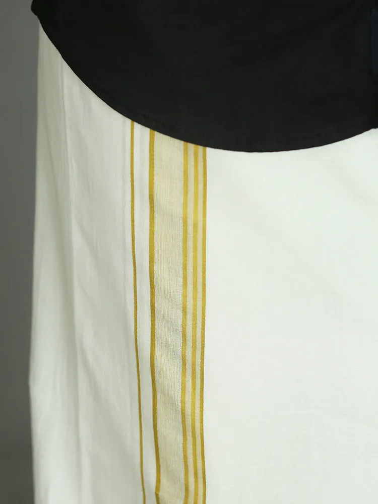 Cool Cot Cotton Double White Dhoti For Men - 495/-