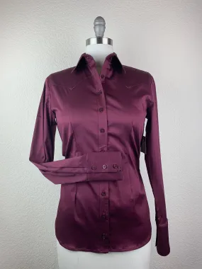 CR Western Pro Dark Wine Stretch Cotton Sateen