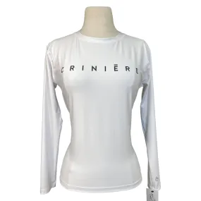 CRINIRE Long Sleeve Technical Shirt in White - Women's XS