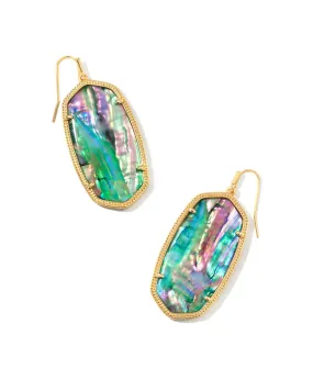 Danielle Statement Earrings Rhodium Lilac Abalone by Kendra Scott