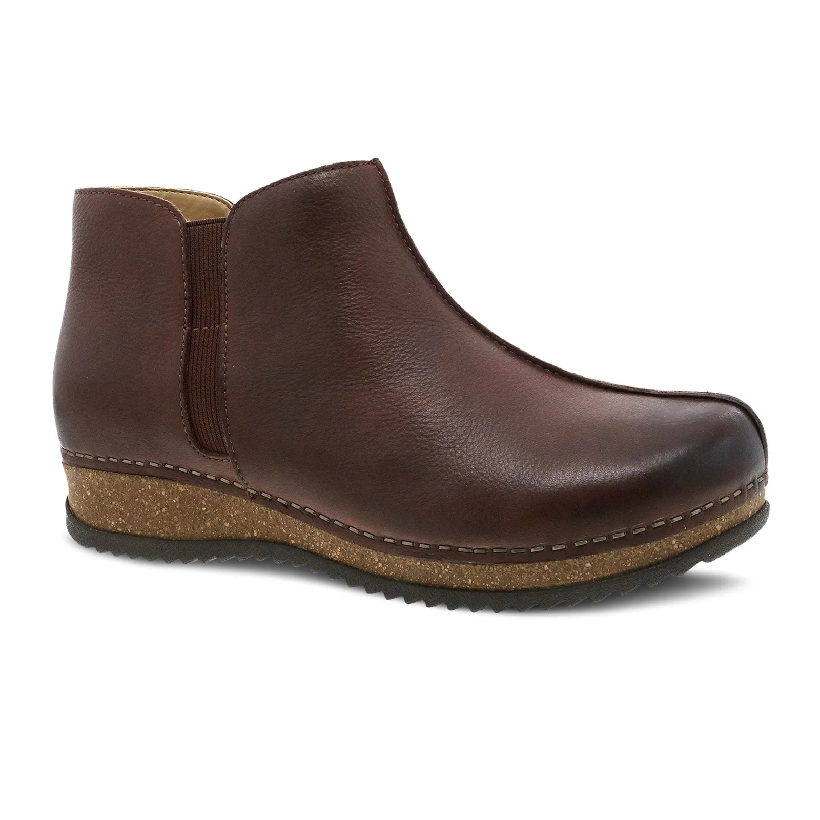 Dansko Makara Ankle Boot (Women) - Brown Waxy Milled