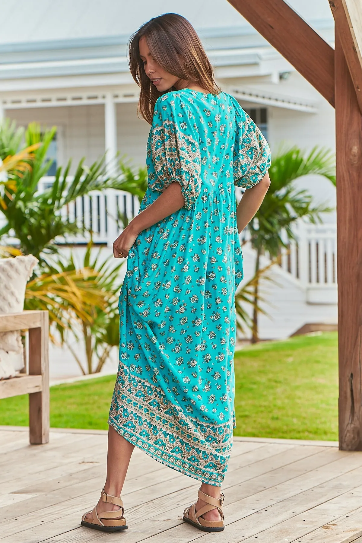 Ellie Maxi Dress Maui Print