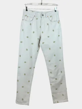 Floral Pattern Jeans