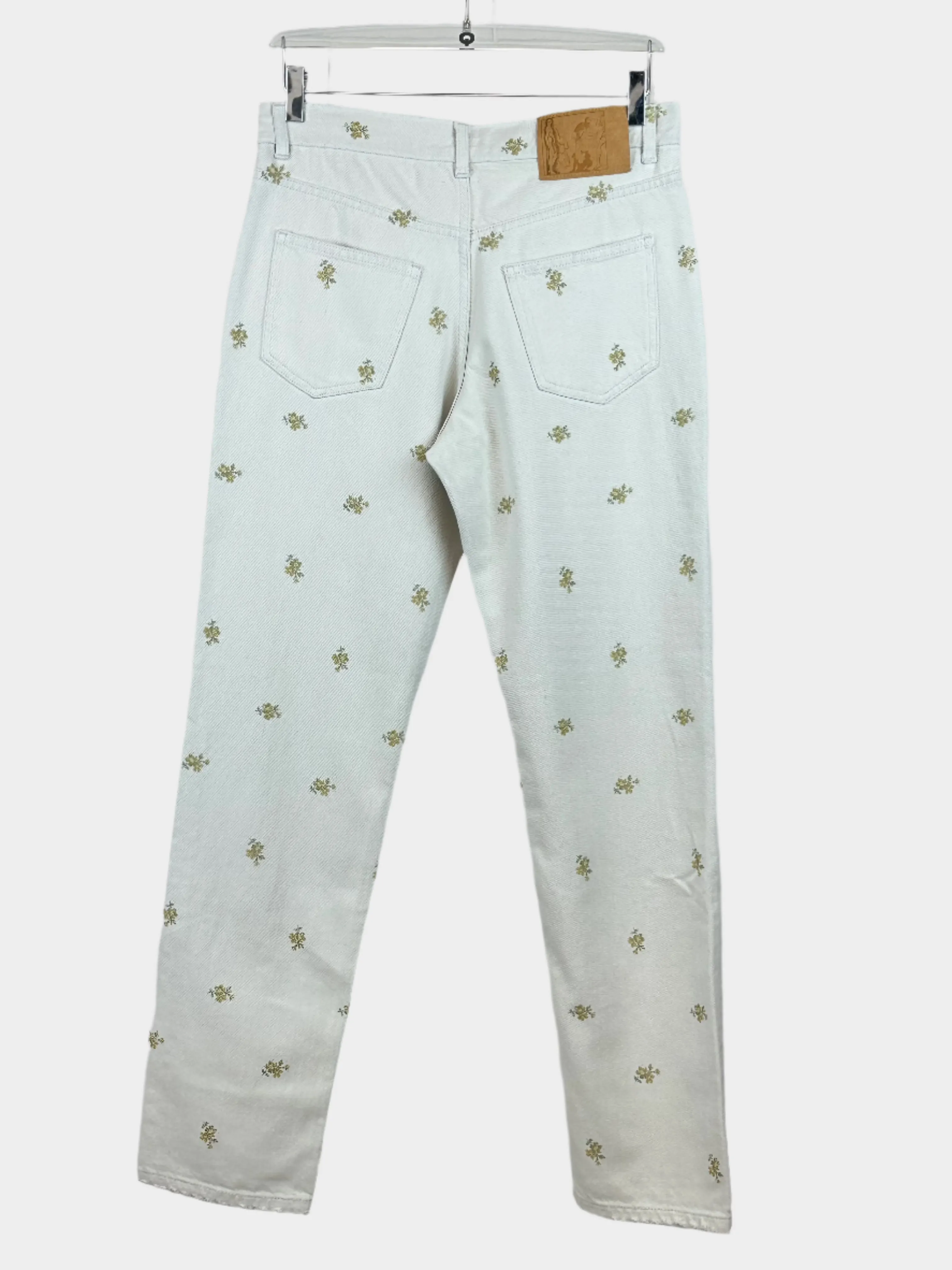 Floral Pattern Jeans