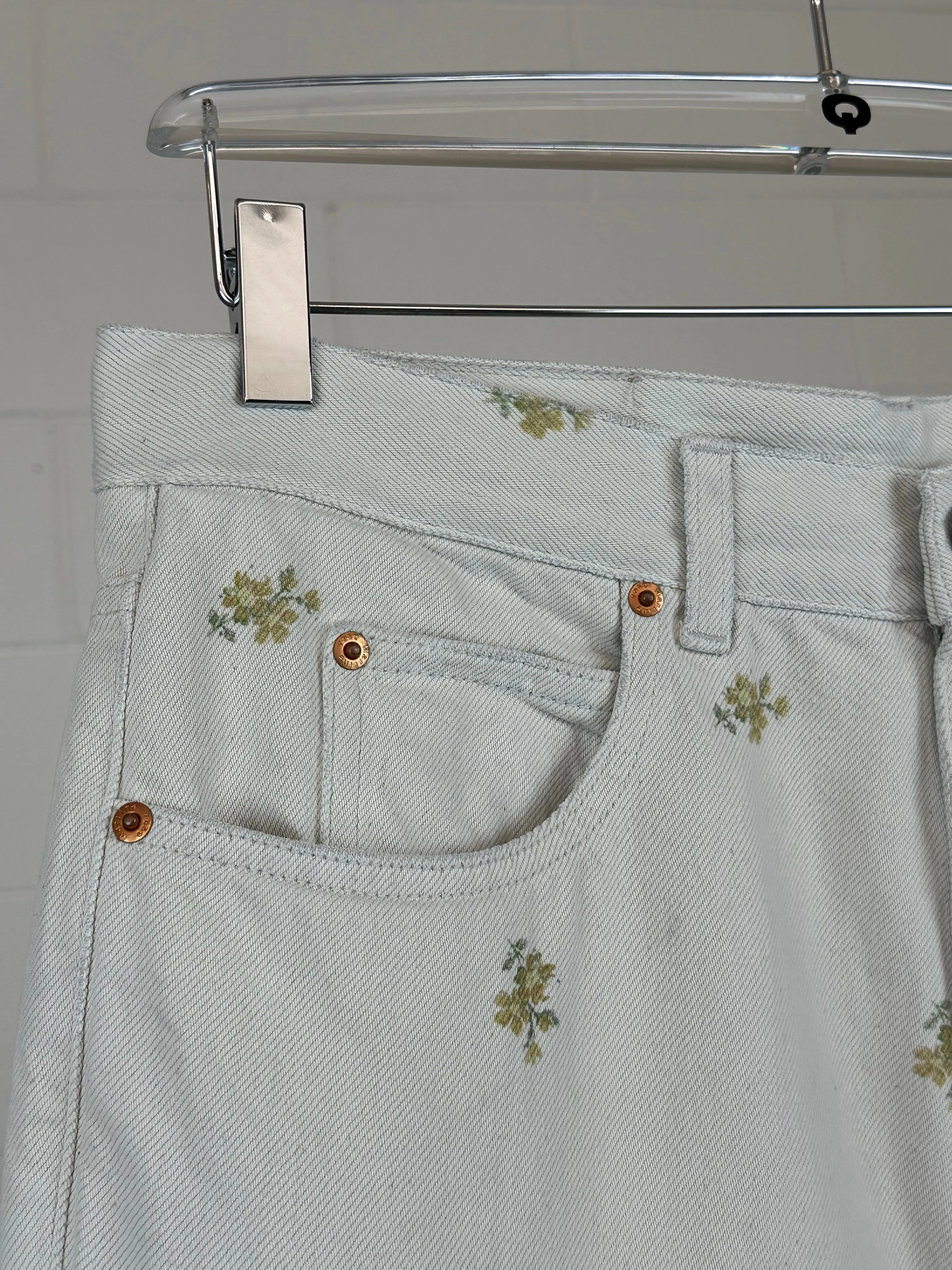 Floral Pattern Jeans