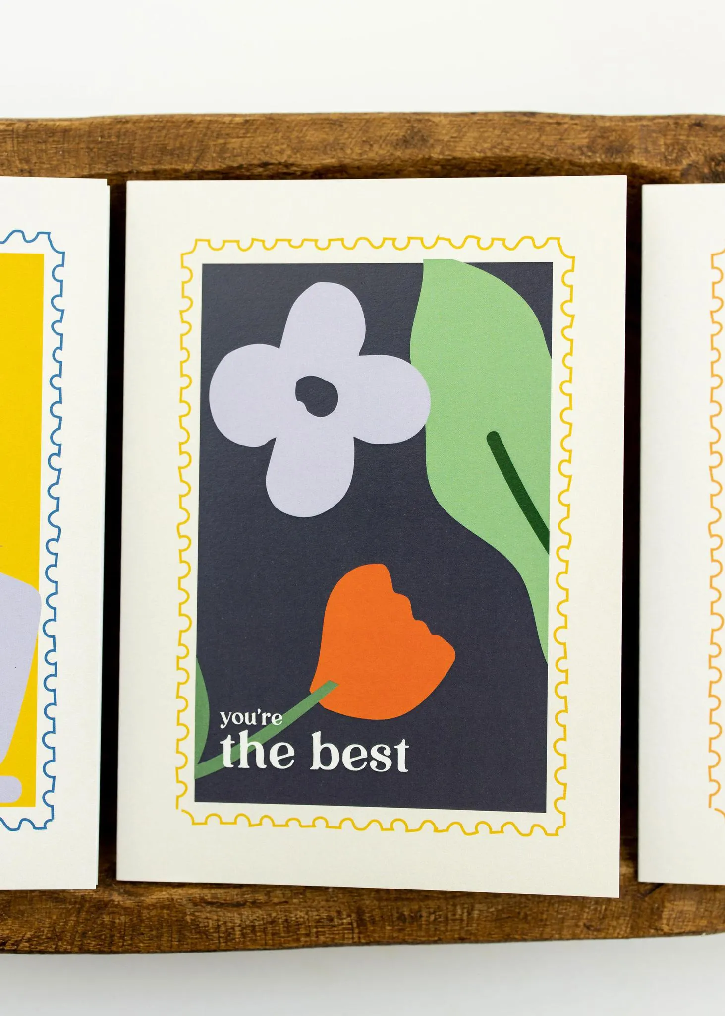 Floral Stamps | Set of 3 Greeting Cards