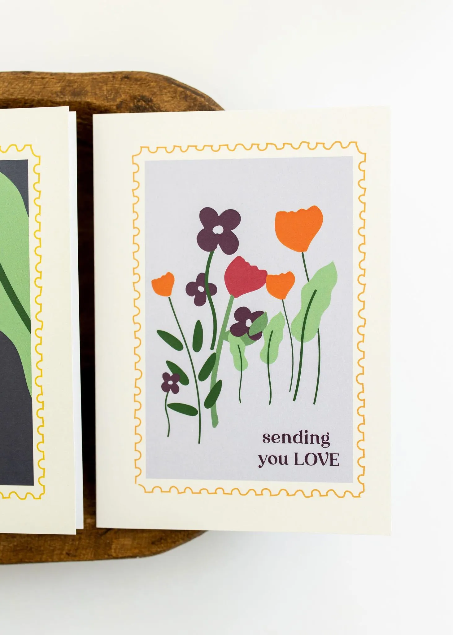 Floral Stamps | Set of 3 Greeting Cards