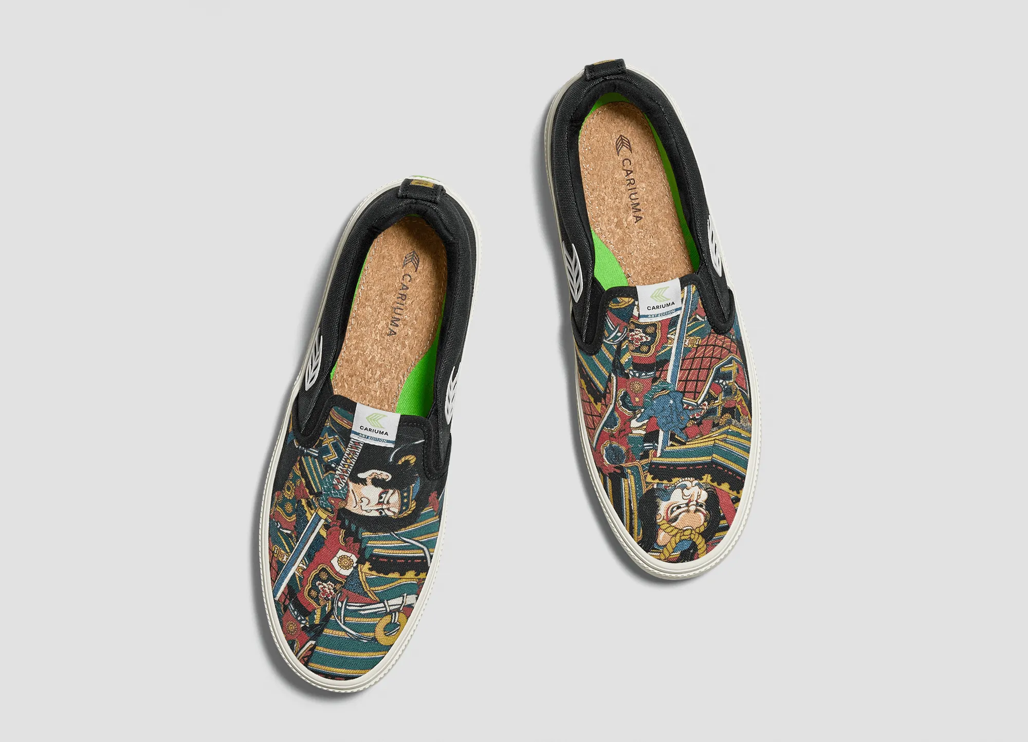 Hokusai SLIP-ON Warrior Print Canvas Sneaker Women