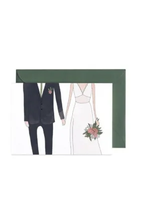 In The Daylight - Man And Woman Wedding - Greeting Card