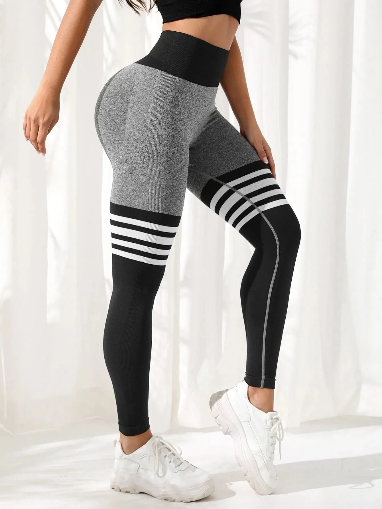 Jaylee Striped Workout Leggings