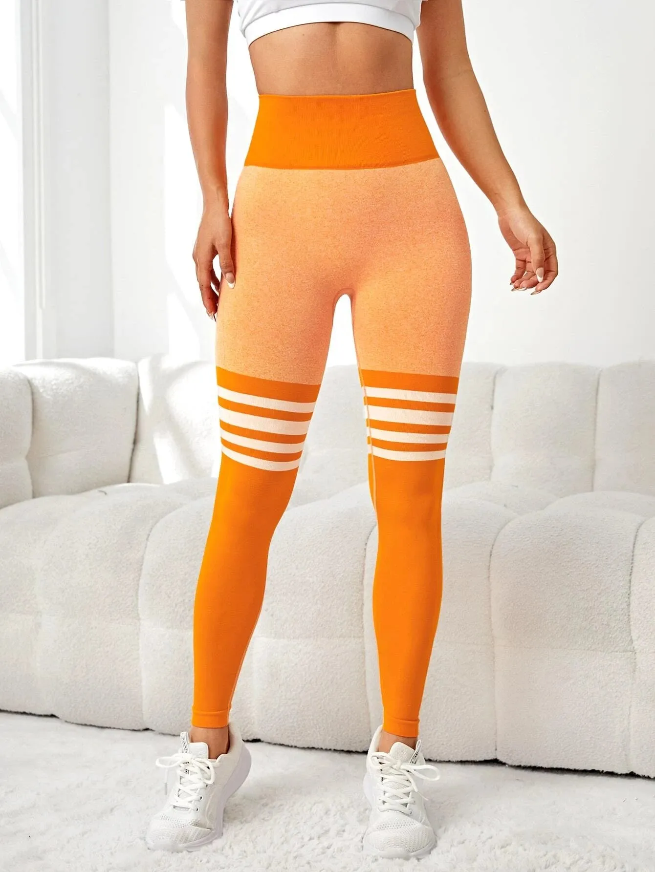 Jaylee Striped Workout Leggings