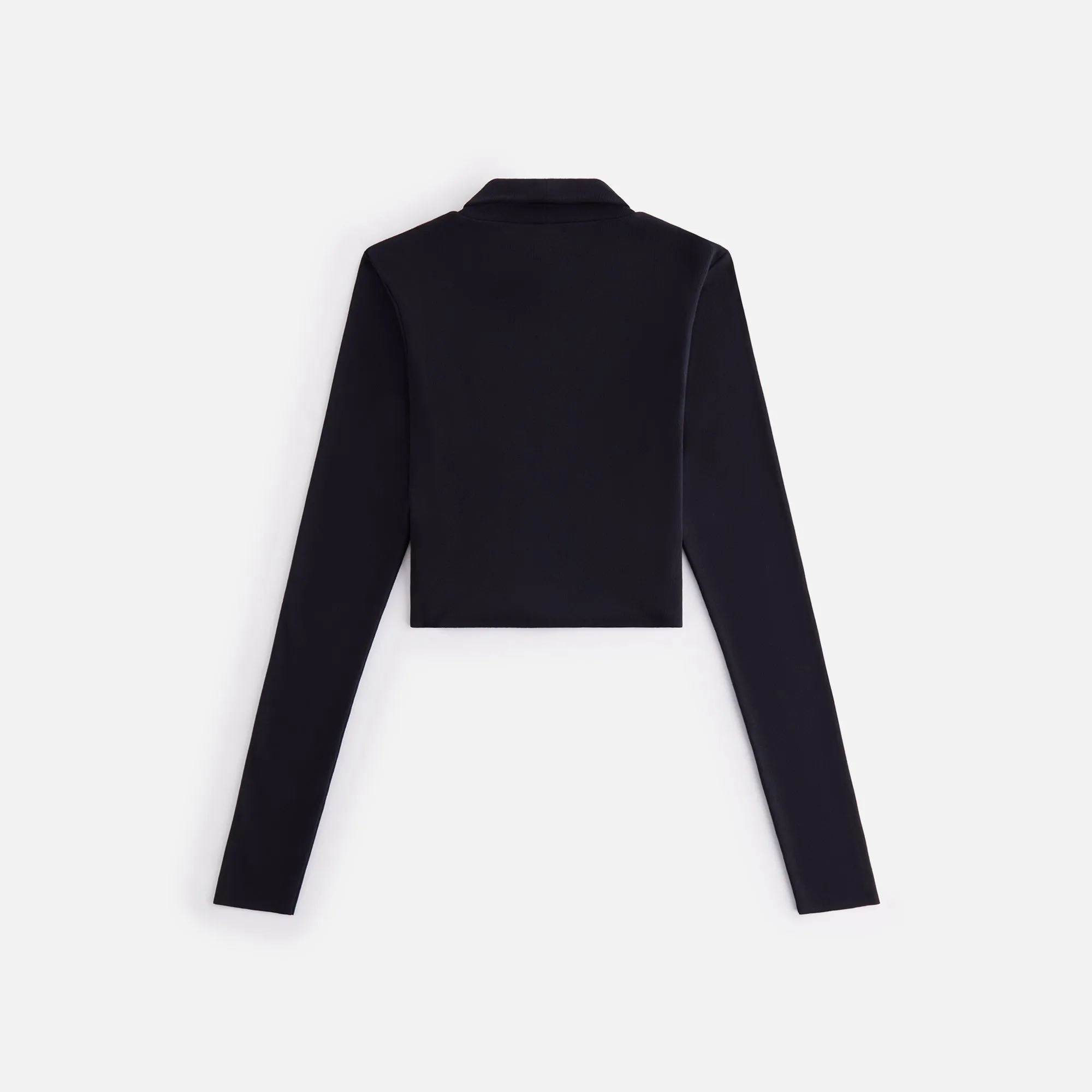 Kith Women Brier Cropped Baby Rib Turtleneck - Black