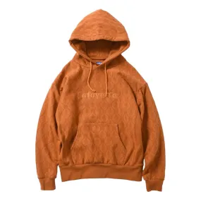 LAFAYETTE DAMASK PATTERN LAFAYETTE LOGO US COTTON HOODED SWEATSHIRT-ORANGE