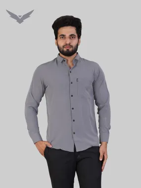 Light Grey Expandable Full Sleeve Shirt