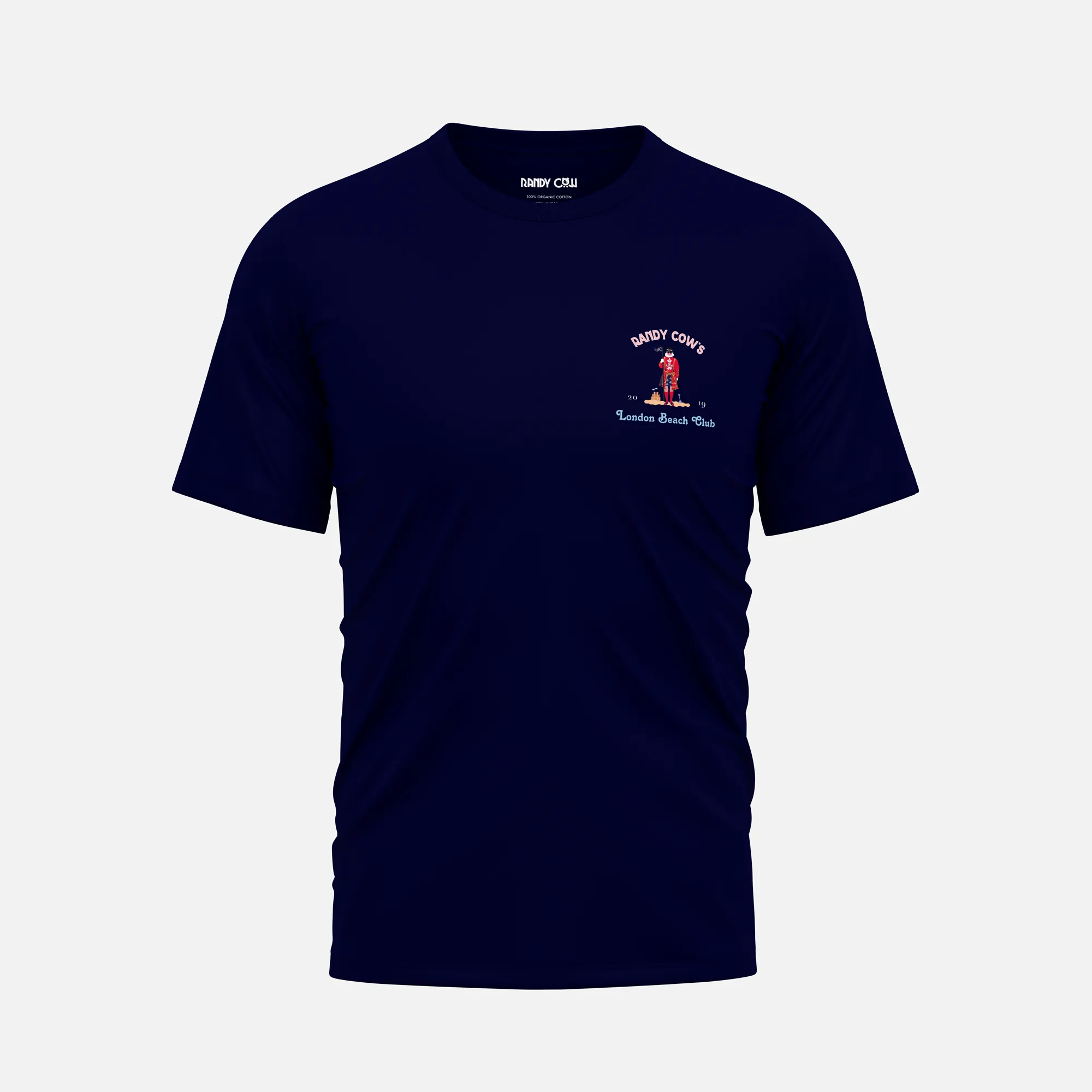 London Beach Club Beefeater Club Logo - Navy Organic Cotton T-Shirt