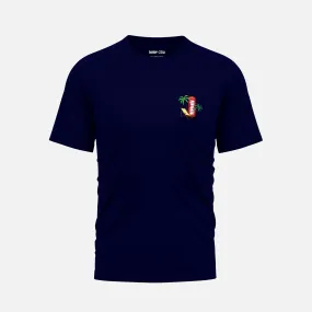 London Beach Club Phone Box - Navy Organic Cotton T-Shirt