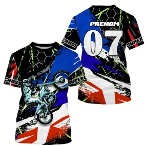 Maillot Cross Protection UV, Cadeau Personnalisé Pilote Moto Cross Tout-Terrain - CT20122219