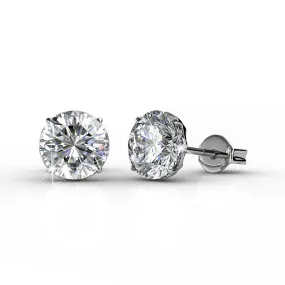 Mallory 18k White Gold Plated Stud Earrings with Crystals