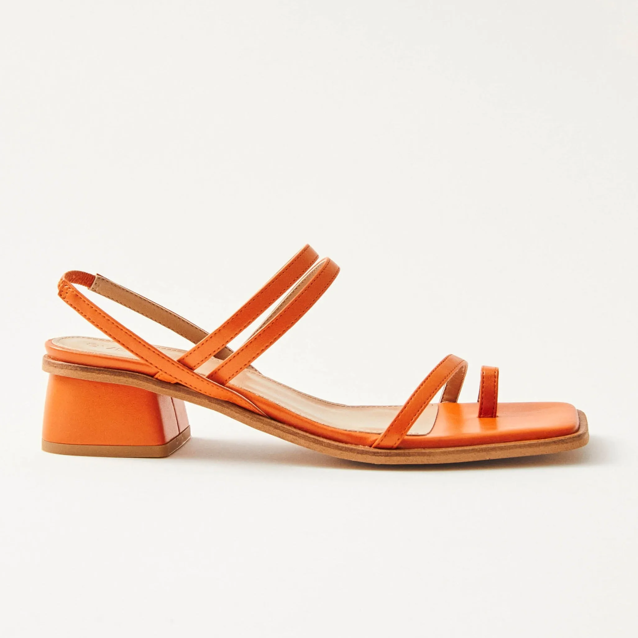 Marlowe Orange Vegan Leather Sandals