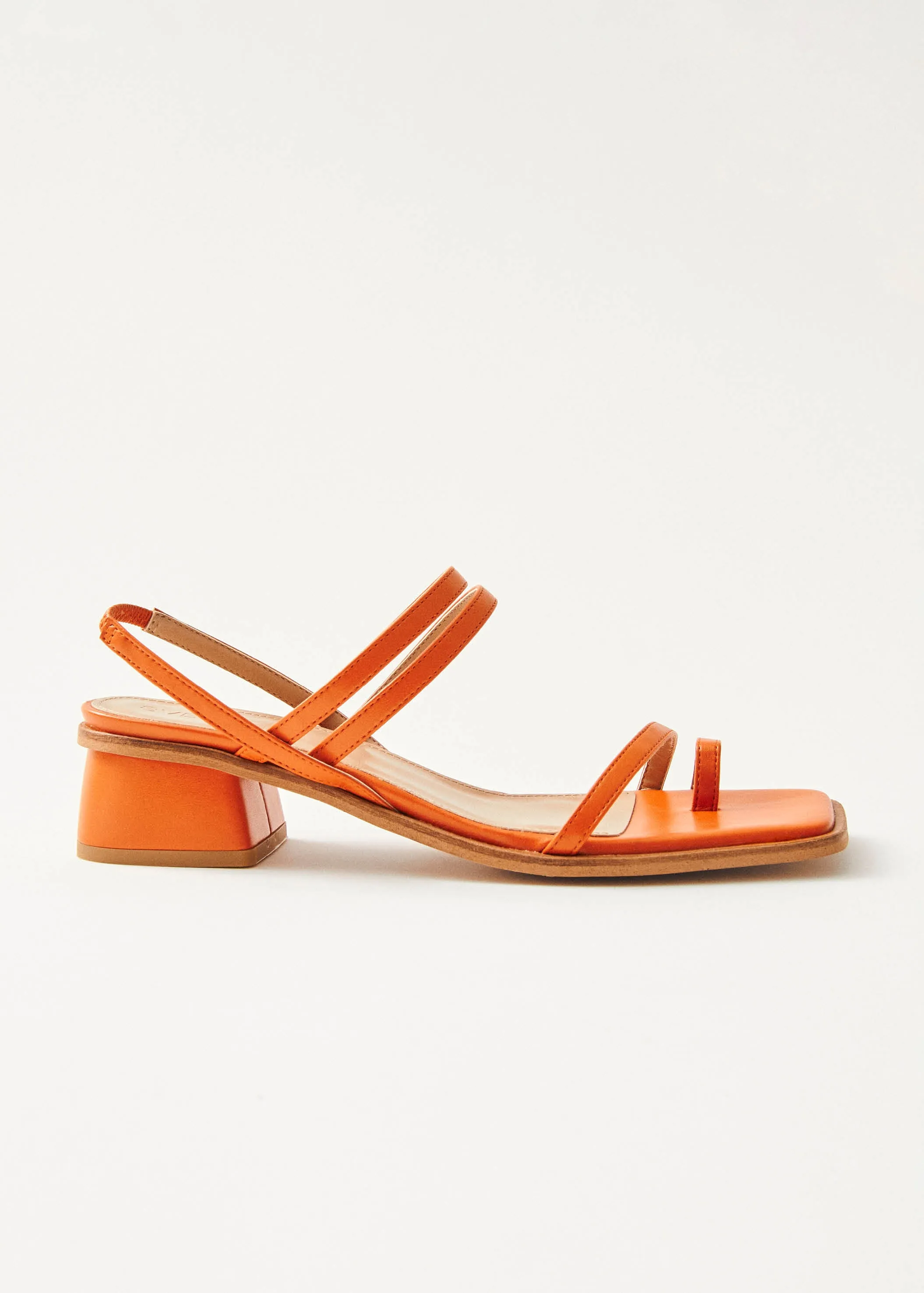 Marlowe Orange Vegan Leather Sandals