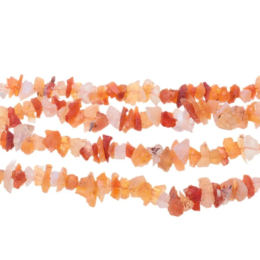 Mexican Fire Opal 2x6-5x10mm Rough Chips 15-16 Inch - CLEARANCE