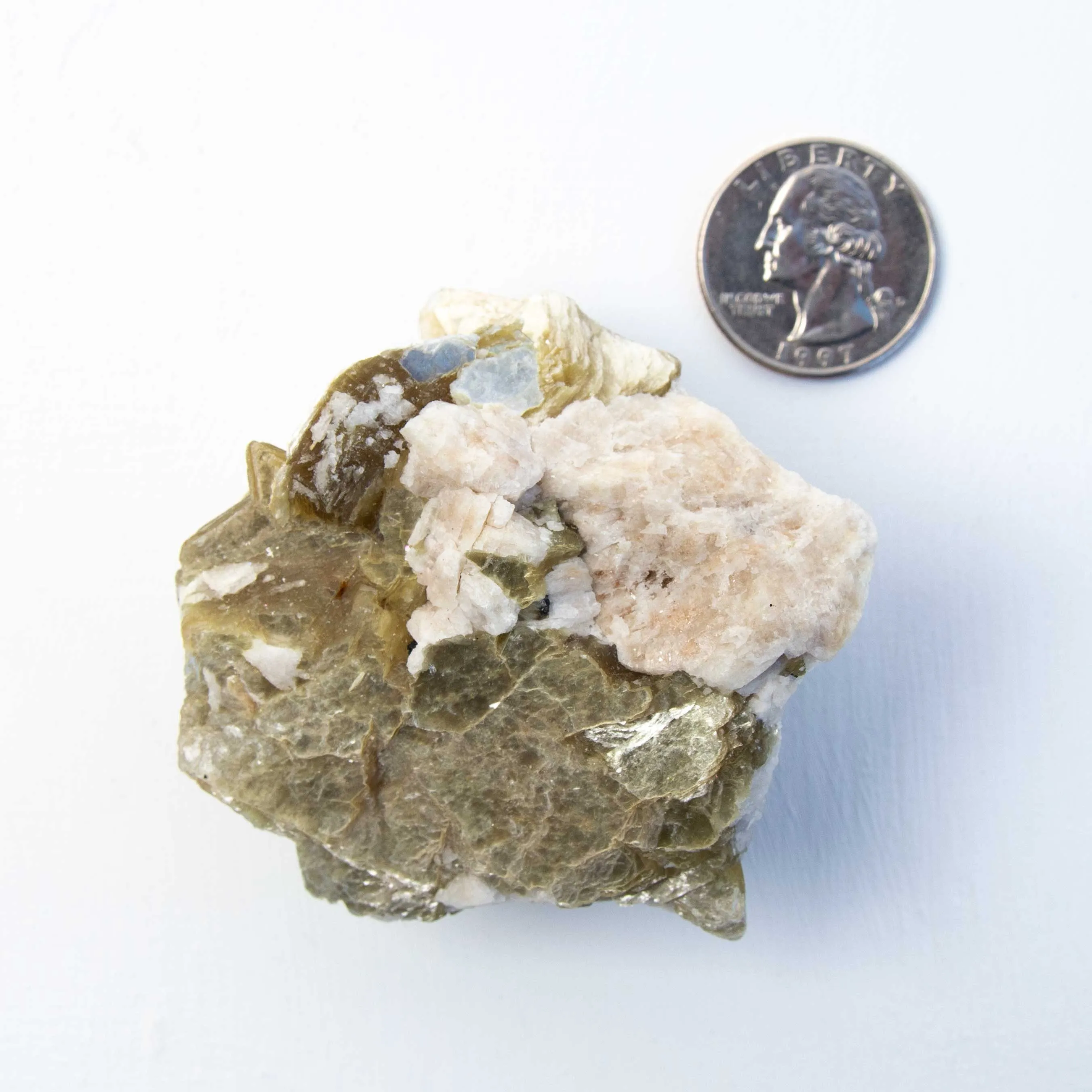 Mica - Yellow, Star, w/ Cleavelandite