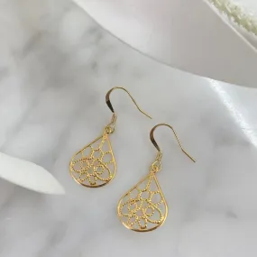 Mikelle Teardrop Filigree Earrings