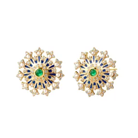 Mogul Multi Gem Enamel Earrings