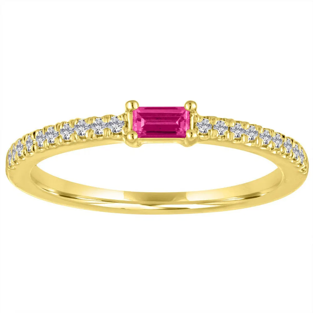 My Story The Julia Baguette Ruby Diamond Ring