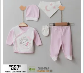 Neugeborenen Set Sweet Bear 5Tlg Mdchen -rosa-557