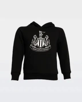 Newcastle United Girl's Black Terrace Large Crest Hoodie